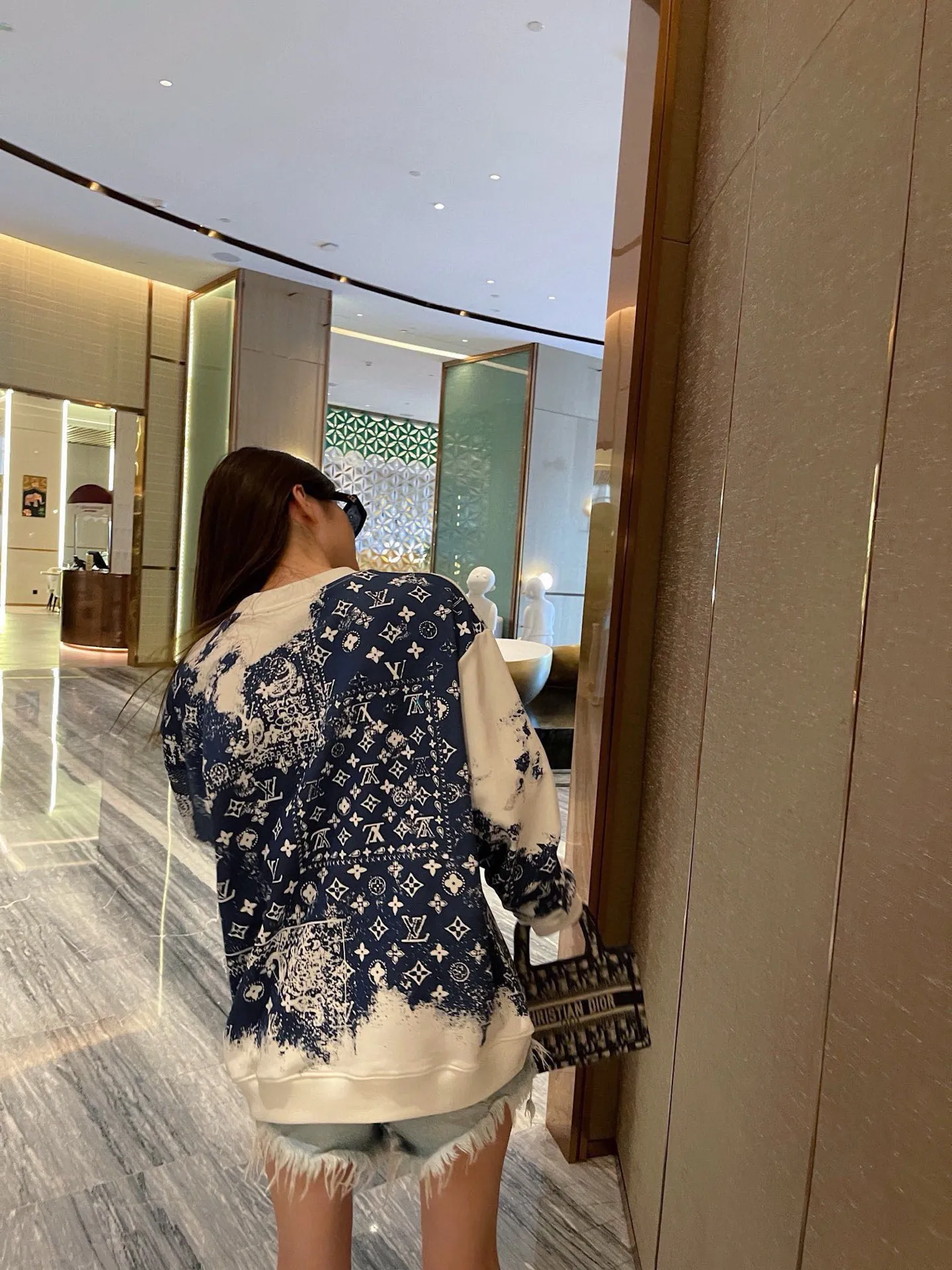 Louis Vuitton/Louis Vuitton 25Fw Cashew Flower Series crew neck sweatshirt